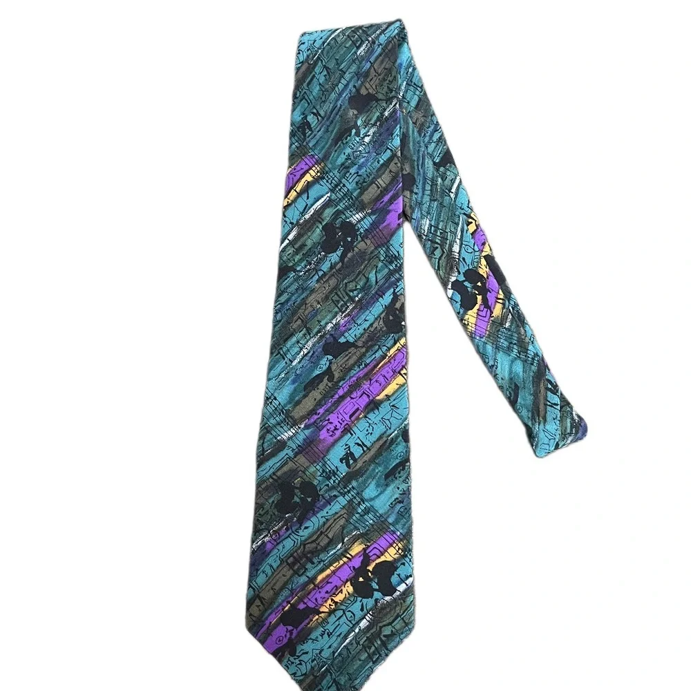 J. Garcia Rare Dead Stock Silk Necktie Bold Abstract Vintage Grateful Dead Core